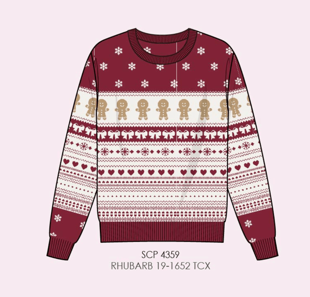 Rhubarb Jacquard Fair-Isle Christmas Sweater Tech Pack