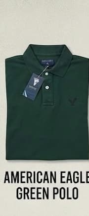 American Eagle Hunter Green Classic Polo Shirt