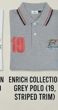 Enrich Collection No. 19 Heather Grey Tipped Polo