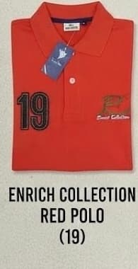 Enrich Collection No. 19 Crimson Red Pique Polo