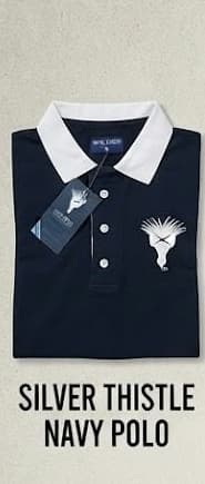 Silver Thistle Navy/White Tipped Polo Shirt